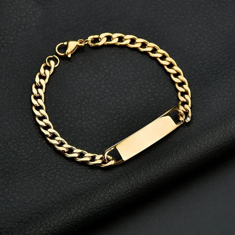 Personalized Cuban Link Bar bracelet