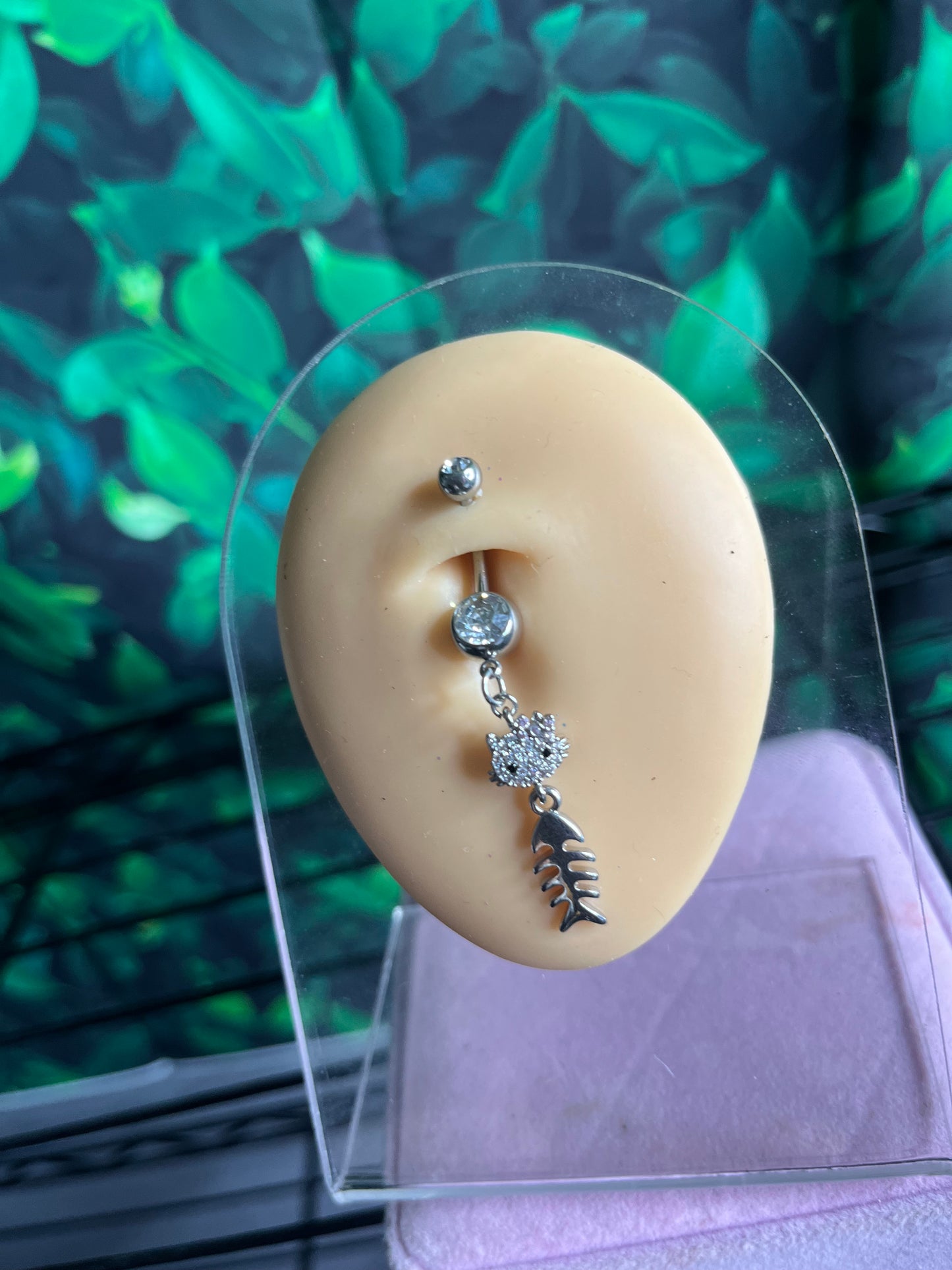 Hello Kitty Fish bone Belly ring