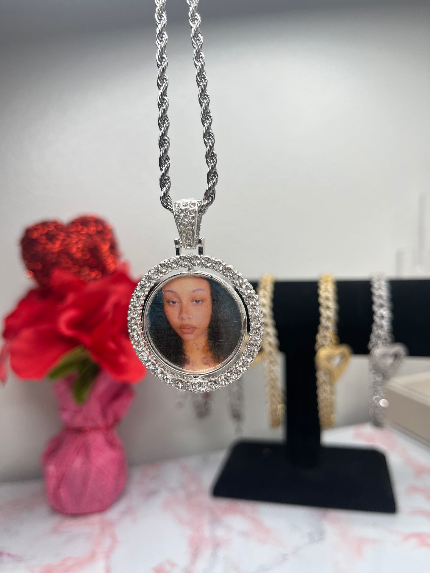 Mini Spinning Photo Pendant