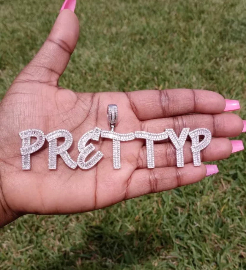 “So icy” Baguette Pendant