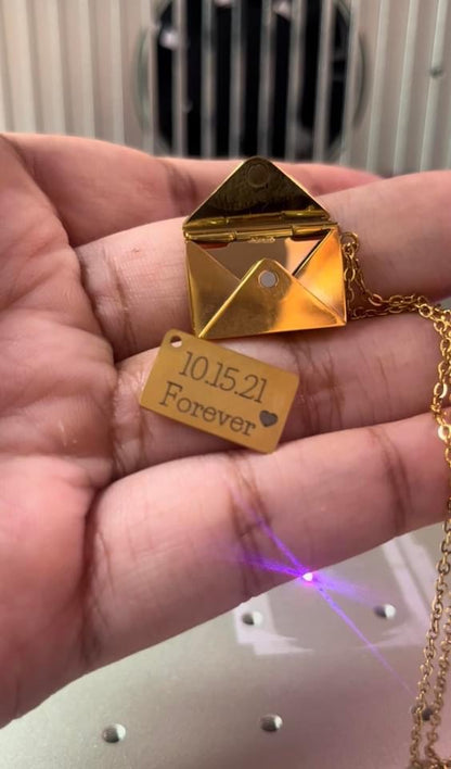 Personalized Envelope Necklace