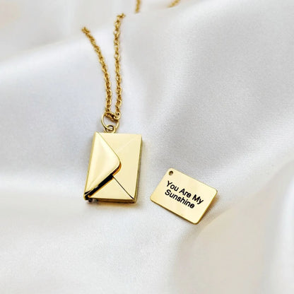 Personalized Envelope Necklace