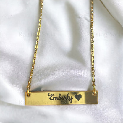 Acrylic Personalized Bar Necklace