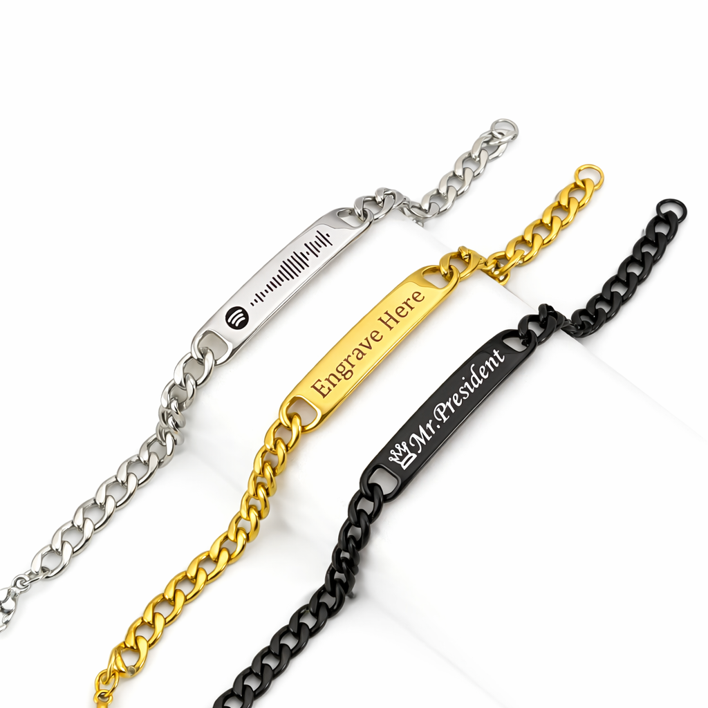 Cuban Link Unisex Bar Bracelet
