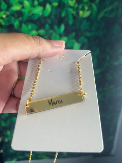 Acrylic Personalized Bar Necklace