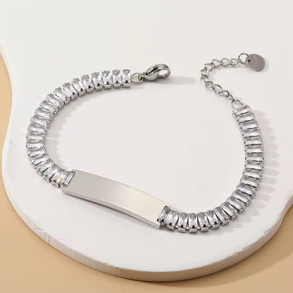 Engraved Baugette Bar bracelet