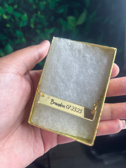 Acrylic Personalized Bar Necklace