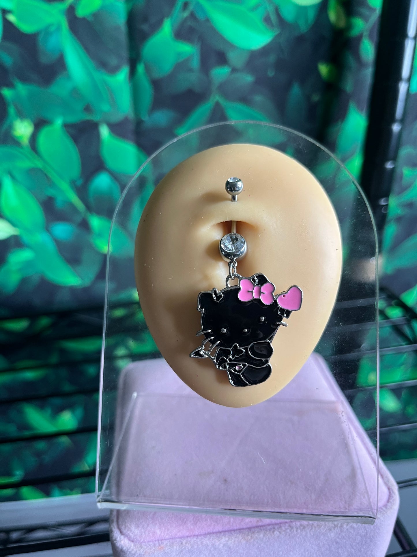 Black Hello Kitty Belly Ring