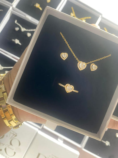 “Pandora” Style Heart 3Pc set
