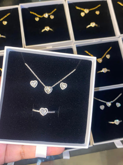 “Pandora” Style Heart 3Pc set