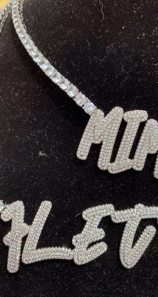 Custom Iced out CZ tennis chain