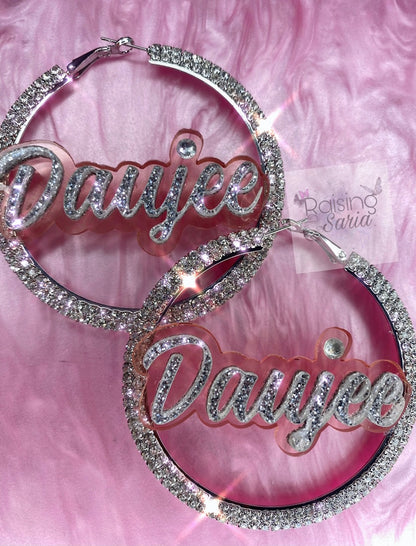 Rhinestone Hoops