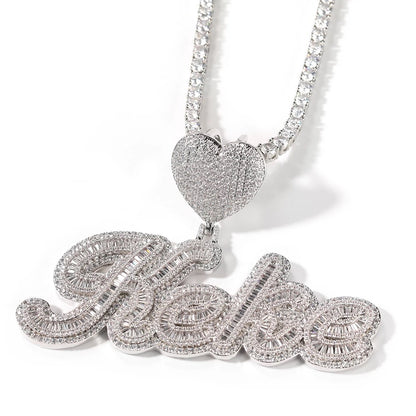 Baguette Heart Necklace