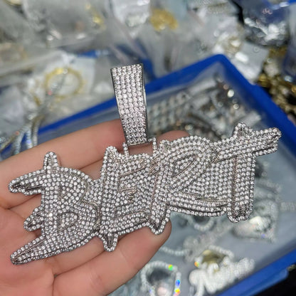 CZ triple iced out chain