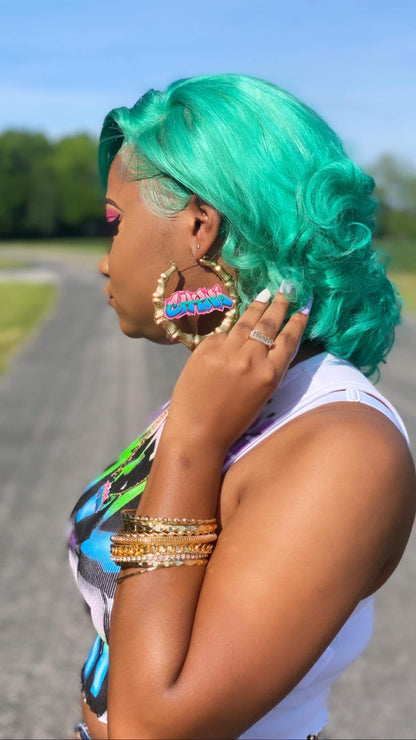 Graffiti Bamboo Earrings